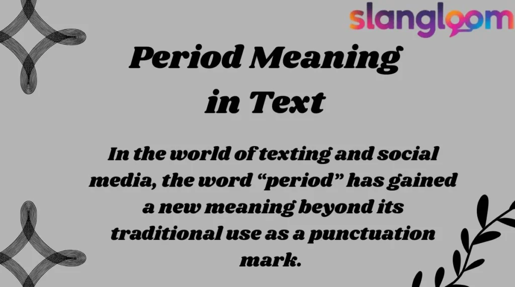 Period Meaning in Text